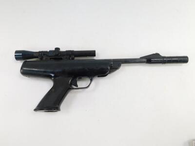 A BSA Scorpion air pistol, .22 calibre, with a 1.5 x 15 gun sight. - 2