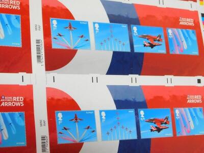 Philately. EII mint commemorative sheets, comprising Post Boxes, The Age of The Stuarts, Robert Burns 250th Anniversary, London 2010 Festival of Stamps, and The Red Arrows. (quantity) - 5