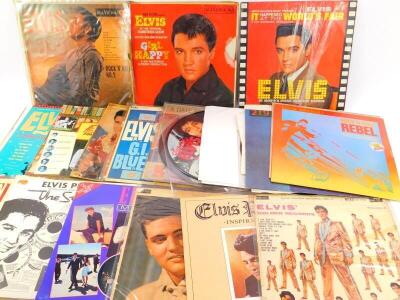 Elvis Presley. A collection of 33rpm LP records, to include Pictures of Elvis (Picture Records)., The Best of Elvis., Date With Elvis., Loving You., Elvis In G I Blues., Elvis For Everyone., Blue Hawaii., Rock N Roll No 2., Elvis's Golden Records., etc. (