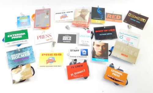 Press passes to include English National Opera signed by Paul McKenna, British Academy Film Awards 2007, Planet Hollywood, and various film premiers. (quantity) 