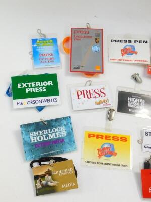 Press passes to include English National Opera signed by Paul McKenna, British Academy Film Awards 2007, Planet Hollywood, and various film premiers. (quantity)  - 2