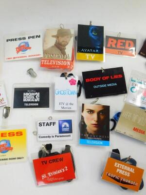 Press passes to include English National Opera signed by Paul McKenna, British Academy Film Awards 2007, Planet Hollywood, and various film premiers. (quantity)  - 3