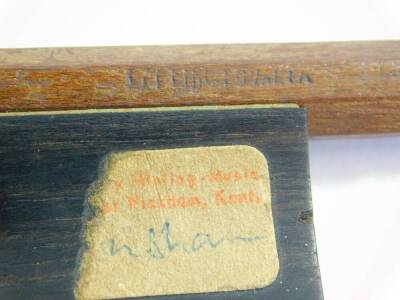 A violin bow, signed indistinctly, 73.5cm wide. - 3