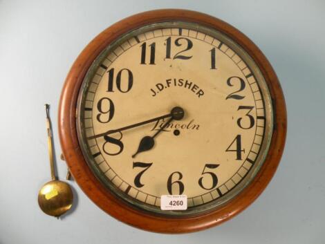 A Victorian mahogany mantel timepiece