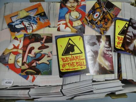 A box containing a large quantity of mainly graffiti art postcards