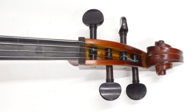 A Primavera child's cello, a cello bow and a violin bow, 112cm long overall. - 2