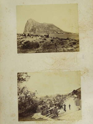 An album of 19thC topographical photographs, relating to Gibraltar, Malta, Port Said, Suez Canal, Galle Panang, Canton, Hong Kong, Singapore, etc. - 2