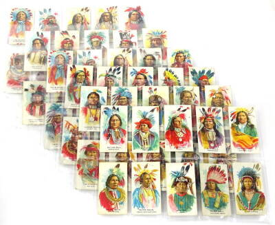 A set of BAT Indian Chiefs cigarette cards, and duplicates.