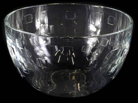 A John Rocha Waterford cut glass bowl, 25cm diameter.