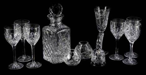 A collection of cut glass, to include Edinburgh and Stuart Crystal etc.