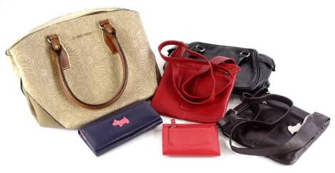 A collection of Michael Kors and Radley vintage purses, handbags etc.