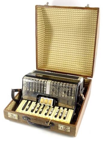 A Sorrento Italian piano accordion, in fitted case (AF).