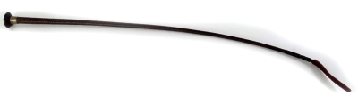 A woven leather riding crop, with silver collar stamped Champion and Wilson London, marks indistinct. - 3