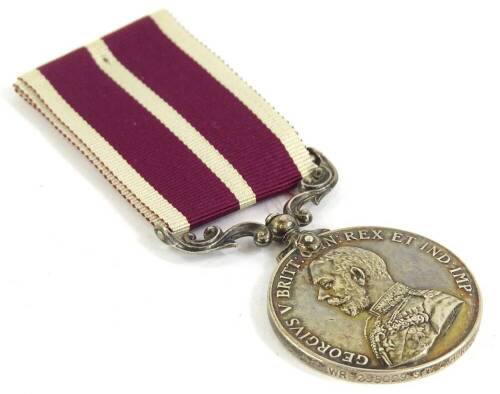 A George V Meritorious Service medal, awarded to WR-255029 Sergeant A.H. Kelly, Royal Engineers.