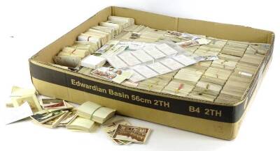 A large quantity of cigarette cards and trade cards, some sorted into sets to include Barratt Sweets and aviation.