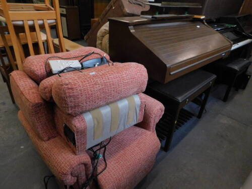 A Yamaha Artiste AR-100 electric organ, with foot stool and an electric reclining armchair (a quantity).