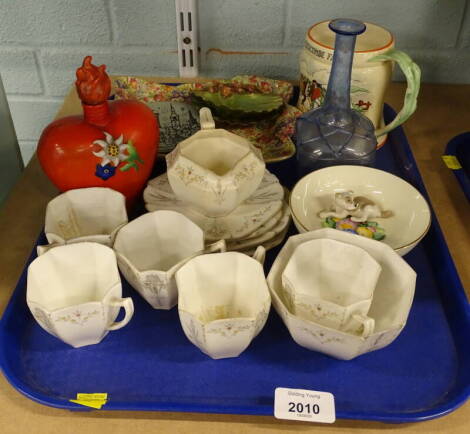 Miscellaneous items, to include a part Shelley tea service (AF), a Crown Devon Widecombe fair musical mug etc.