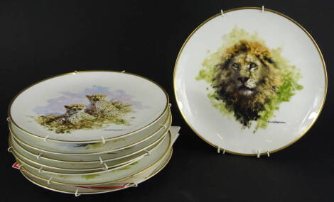 A collection of eight Wedgwood collectors plates, the David Shepherd Wildlife Collection, retailed by Spink.