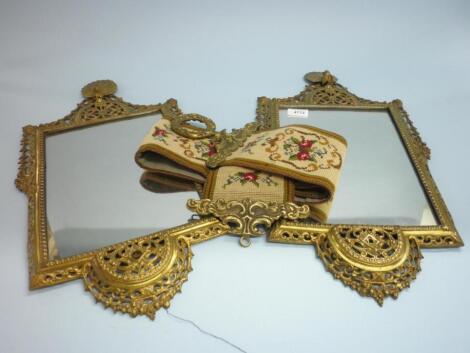 A pair of Continental gilt wood wall mirrors