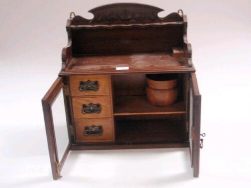 A late Victorian mahogany smoker's cabinet