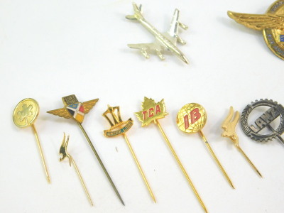 Airline pins and badges, to include Pan American, Sabena, and BEA. (quantity) - 2