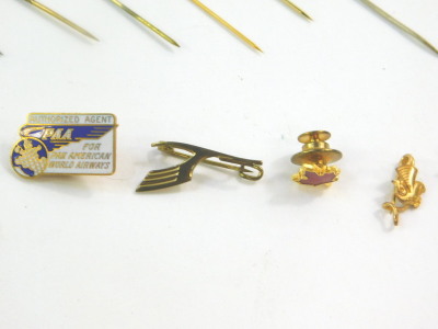 Airline pins and badges, to include Pan American, Sabena, and BEA. (quantity) - 6