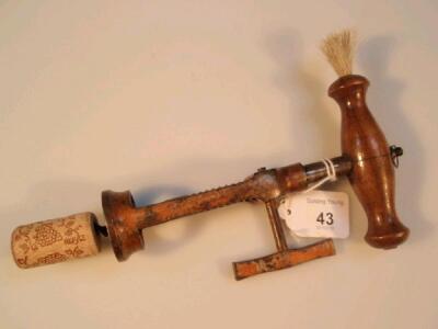 An early 20thC patent London rack corkscrew