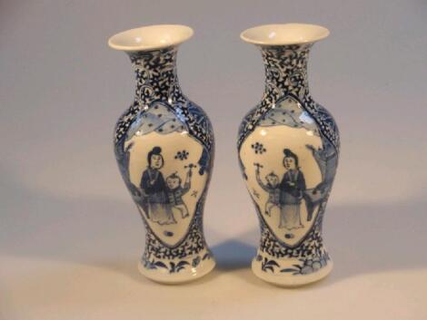 A pair of Chinese baluster vases