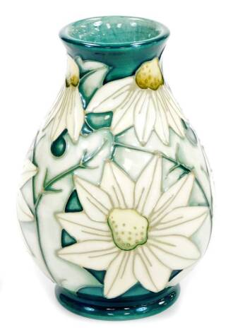 A Moorcroft pottery Summer Lawn vase, by John Moorcroft, dated 13.05.1995, marked beneath, 14cm high, with certificate.