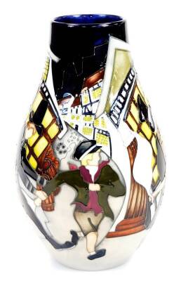 A Moorcroft pottery The Pickpockets vase, no.68/75 dated 2012, marks beneath, 25cm high.