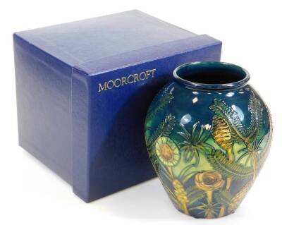 A Moorcroft pottery vase, decorated with fern, WM mark no. 229, 23cm high.(boxed) - 4