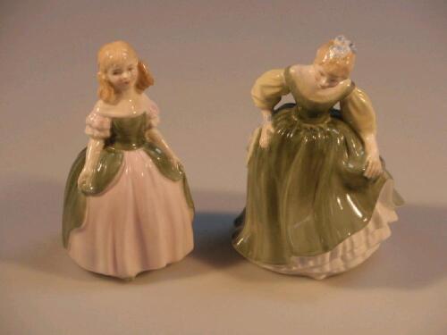 Two Royal Doulton figures 'Fair Maiden'