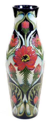 A large Moorcroft pottery vase, by Vicky Lovatt, limited edition no. 38/100, 43cm high. (boxed)