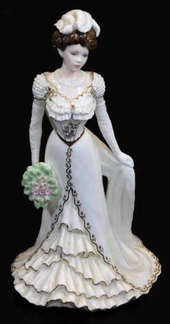 A Coalport Golden Age Compton and Woodhouse figure Charlotte A Royal Debut, limited edition no. 8512/12500, printed marks beneath, 23cm high. (boxed)