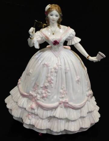 A Royal Worcester Compton and Woodhouse Figure The Masquerade Begins, limited edition no. 3906/12500, printed marks beneath, 21cm high. (boxed)