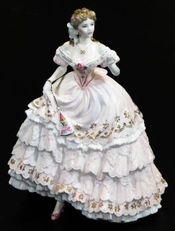 A Royal Worcester Compton and Woodhouse figure The Fairest Rose, limited edition no. 933/12500, printed marks beneath, 23cm high. (boxed)