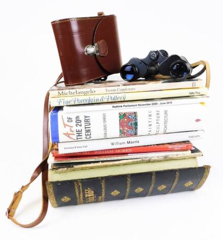 A 19thC Family Bible, with marriages and register hand written intro for the Pattinson family dated 1873, etc., various pottery, books, catalogues, etc., to include the Bute collection, Toby jug and glass, Christies 1996, various Jonathan Horne Pottery Co