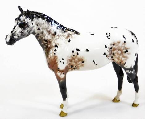 A 20thC Beswick standing Appaloosa horse, printed marks beneath, 20cm high.