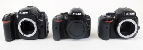 Various cameras, Nikon D80, D5100, D3300. (3)