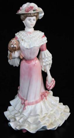 A Coalport Golden Age figure Georgina, Compton and Woodhouse limited edition no. 8072/12500, printed marks beneath, 23cm high.