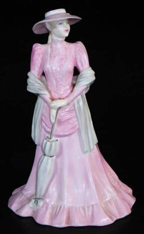 A Coalport Ladies Of Fashion figure Ashley, printed marks beneath, 23cm high.