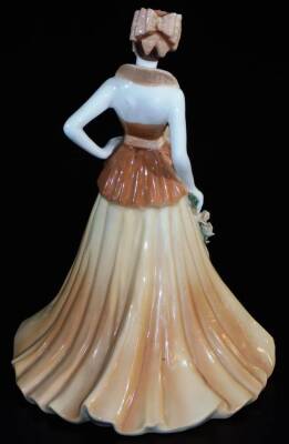 A Coalport Ladies Of Fashion figure Yvonne, printed marks beneath, 24cm high. - 2