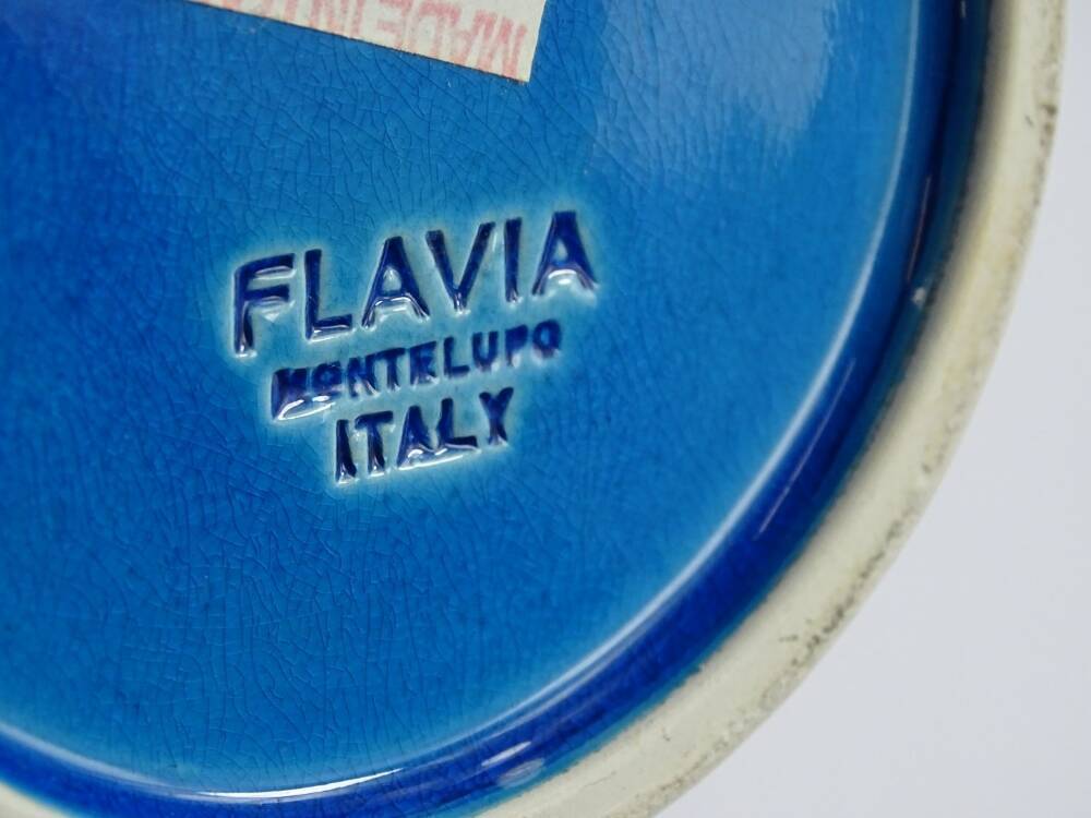 An Italian Bitossi type pottery vase, decorated in shades of