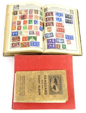 A small collection of British and foreign stamps, various eras, to include a penny black.