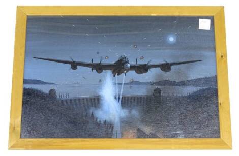 Hammond. Dambusters at Night, oil on board, 50cm x 75cm.