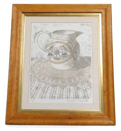 After Lawrence Mynott. Sunderland lustre jug, artist signed limited edition print No. 357/500, 28cm x 20cm.