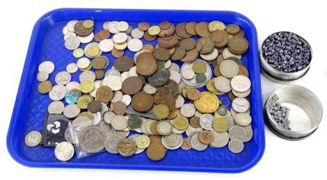 A large quantity of mainly British copper and nickel silver coins.