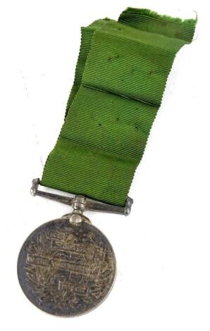 A Queen Victoria Long Service in the Volunteer Force medal, awarded to a K J Wright of the 2nd Batallion, BO.B. & C etc.