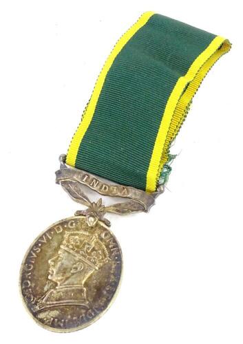 A George VI medal for Efficient Service in India, awarded to an N H Wright etc.