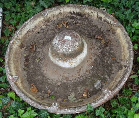 A cast iron agricultural Mexican hat type feeding trough, 86cm diameter.